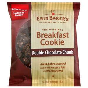 Erin Bakers Breakfast Cookies, Double Chocolate Chunk, 3 Ounce 