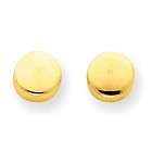 14k Yellow Gold & Diamond Cut Half Ball Post Earrings  