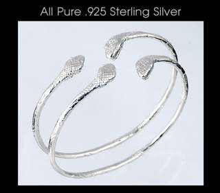 New .925 Sterling Silver West Indian Bangles w. Snake  
