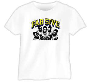 Fab Five Wolverines Basketball Legends T Shirt White  