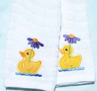 NEW 1 Hand 1 Tip towel white set SPRING DUCK Kids Bath  