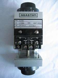 Agastat 7032ABC Double Head Timer Relay 120V .7 7 2 20s  