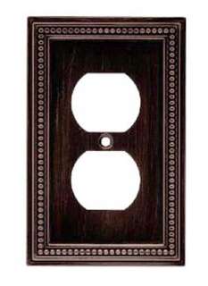 Liberty 64410 Beaded Venetian Bronze Single Duplex Outlet Switch Cover 