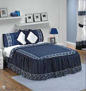 New Blue Lagoon Bedspread Bedding Set Full 7 pcs  