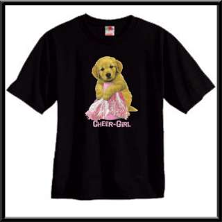 Cheer Girl Retriever Dog Cheerleader Cheerleading Shirt  