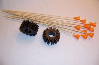 12pc BIG BORE .625 11 INCH BAMBOO BLOWGUN DARTS WITH DOUBLE QUIVER
