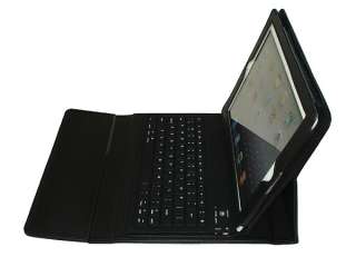 iPad 2 Folio Workstation Case PU Leather Wireless Bluetooth Keyboard 