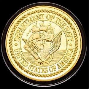 18 Hornet USN Commemorative Coin 24karat Gold Plate  