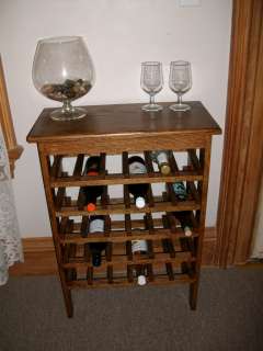 30 bottle oak Wine rack table hand made   