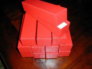 12 (Twelve) New Red Cardboard Storage Boxes (2x2x9) for 2x2 Coin 