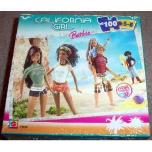  California Girl Barbie 100 Piece Puzzle   Beach Theme 