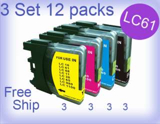   LC61 Ink Cartridges Set For Brother MFC J615W J415w 6490CW J220 5890CN