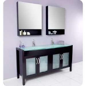   Modern Double Bathroom Vanity with Medicine Cabinets