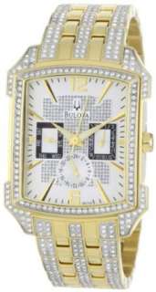 Bulova Crystal 98C109 Quartz movement Silver dial watch NEW  