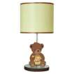Bedtime Originals Green, yellow brown Honey Bear Lamp w/Shade & Bulb 