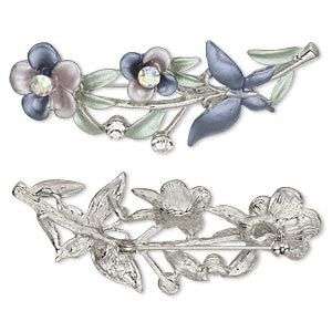 Wholesale Flowers Butterfly Brooch Pin Silver Jewelry  