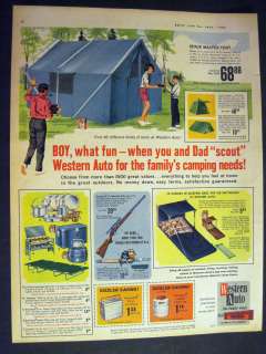 Vintage camping images of Western Auto Tent & Camp Accessories 1965 