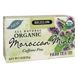 Bigelow Tea, Organic Moroccan Mint Caffeine Free Herb Tea 20 / Box 