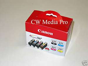 Genuine Canon CLI 221 4PK ink iP3600 iP4600 MP620 PIXMA  