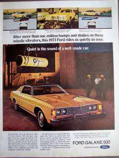 1972 Ford GALAXIE 500 2 door vintage CAR Ad  