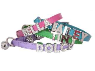 FUN PERSONALIZED CAT PET COLLAR COLLARS WITH 6 FREE LET  