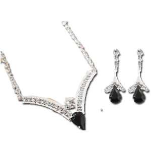   Necklace & Earring Set   Black Prom & Bridesmaid Jewelry Jewelry
