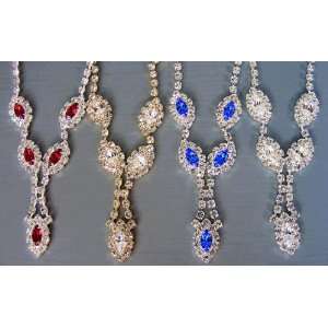   Crystal Bridesmaid Holiday Necklace Earring Set 