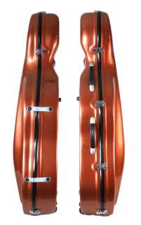 PRO Glass Fiber Hard Cello Case 4/4 Wheels Dark Orange  