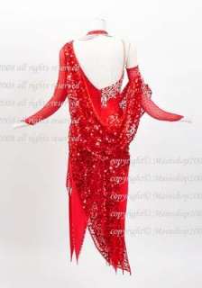   Suquins Crystal 25 gross ballroom Cha Cha Salsa Dance Dress US10