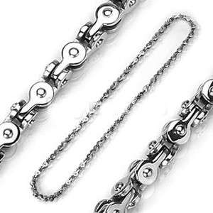   316L Stainless steel bicycle chain link design mens necklace  