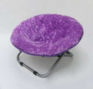 ROUND dog chair BED fold FUZZY collapsible cat MED 40lb  