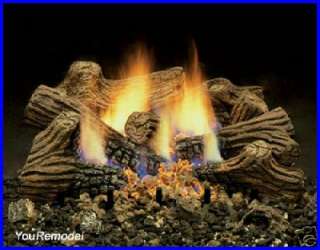 VENT FREE 18 CHARRED TIMBER GAS LOG Includes REMOTE  