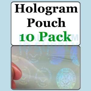  Seal and Key ID Hologram Butterfly Pouches   10 Pack 