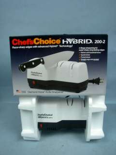 Chefs Choice Hybrid 200 2 Diamond Hone Knife Sharpener MIB  