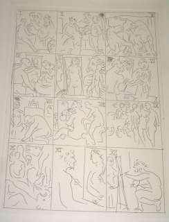 PICASSO ORIGINAL ETCHING LE CHEF D’OEUVRE INCONNU 340ED  