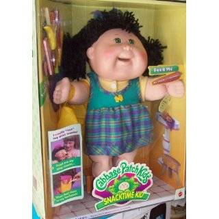  Cabbage Patch Kids Snack Time   Brunette, Green Eyes Girl Doll 