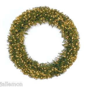 60 NORWOOD PRE LIT ARTIFICIAL CHRISTMAS WREATH w 300 CLEAR LIGHTS NF3 