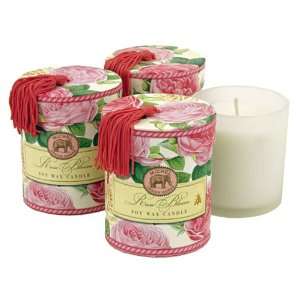   Works Rose Bloom Soy Wax Candle Set, 3 Candles