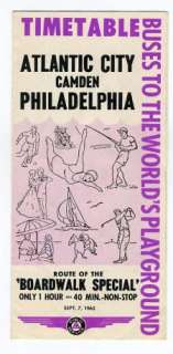 1963 Boardwalk Special Philly Atlantic City Schedule  