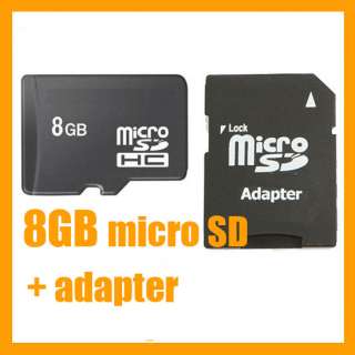 Newest 8GB Micro SD SDHC TF Memory Card + SD Adapter 8G 8 GB  