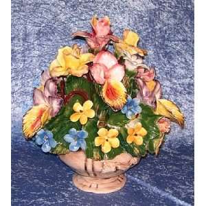  19 Capodimonte Assorted Flower Basket