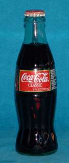 Unopened 8 oz Bottle Coca Cola Classic Christmas 1996  