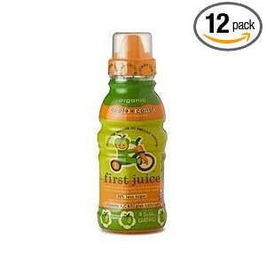 First Juice Organic Apple Carrot 8 Ounce Sippy Top Juice 12 pack
