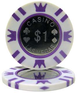 50 $100 Coin Inlay Poker Chips 15 Table Grams Clay  