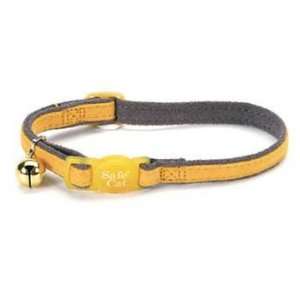  Ultra Suede Safety Cat Collar Adj 8   12 Yellow/gray Pet 
