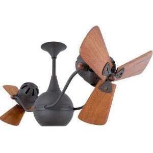  Vent Bettina Ceiling Fan with Wooden Blades Finish Black 