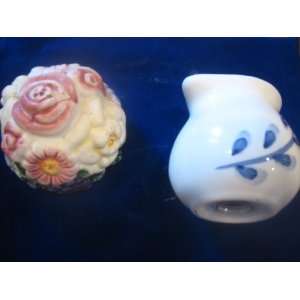  Ceramic Flower and Pitcher Salt and Pepper Shakers 