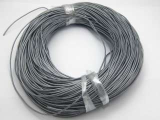 32.8 Feet Grey Round Real Leather Jewelry Cord 1mm  