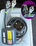 Converters + 2 80 Foot Extension Cords to use with carpet cleaning 