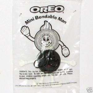 ADVERTISING~NABISCO~1998 Oreo Cookie Bendy~Character Toy~Mini Bendable 